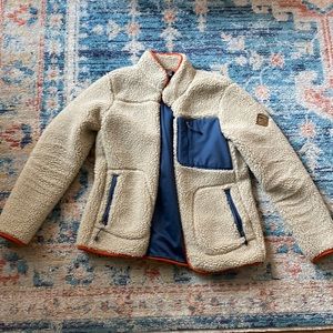 Beige Sherpa Eddie Bauer jacket